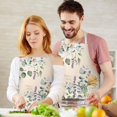 thumbnail image 3 of Pioneer Flower Floral Print Pattern Apron-Garden Aprons for Women with Pockets-Cotton Linen Waterproof Kitchen Cooking Gardening Aprons Adjustable for Kitchen,Cooking,BBQ and Salon 33x27 Inch, 3 of 7