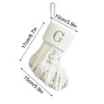 thumbnail image 3 of Zmeidao Christmas Stockings with Initials, 7 Inches Monogram Christmas Stockings Fireplace Xmas Stockings Holiday Party Family Hanging Stocking Decoration, G, 3 of 5