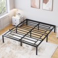 thumbnail image 1 of Cama de Plataforma Metálica Full – 16 Pulgadas, Estructura Robusta, Sin Somier, Montaje Fácil, Silenciosa, Gran Carga y Almacenamiento, Negra – 16 INCH FULL, 1 of 9