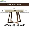 thumbnail image 2 of GFDYREE Round Vinyl Fitted Tablecloth with Flannel Backing Elastic Edge Plastic Table Cover Waterproof Table Cloth Stain-Resistant Wipeable for 40"-44" Round Table, 2 of 7
