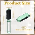 thumbnail image 2 of Uxcell 2 Pcs Mini Cepillo de Viaje Compacto, Cepillo de Pelo Plegable con Espejo de Maquillaje, Cepillo de Masaje Compacto para Bolso, Uso Diario de Mujeres y Niñas, Verde, 2 of 7