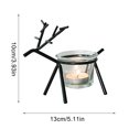 thumbnail image 3 of 2PCS Christmas Centerpieces for Tables, Fawn Candle Cup, Christmas Candle Cup Romantic Candlelight Dinner Props Dining Table Home Desktop Decoration Ornaments Candle, 3 of 9