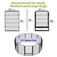 thumbnail image 2 of SunsGrove Dog Playpen with Wider Doors,40 inch 12 Panels Heavy Duty Anti-Rust Pet Pen for Indoor, Courtyard, RV Camping for Large Dogs, Easy Insert into Soil, Black, 2 of 7
