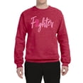 thumbnail image 2 of Wild Bobby, Fighter Breast Cancer Survivor, Breast Cancer Awareness, Unisex Crewneck Graphic Sweatshirt, Vintage Heather Red, 3X-Large, 2 of 4