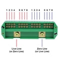 thumbnail image 3 of Unique Bargains 2 Inlet 16 Outlet Terminal Strip Blocks, Single Phase Distribution Block for Metering Box, 3 of 4