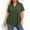 Army Green, variant on Summer Tops for Women 2026 Tunic Blouse Peplum Tops Womens Plus Size Casual Button-Up Top Blue 2X