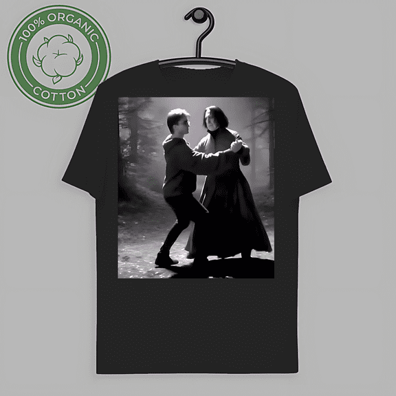 RARE Harry and Snape Dancing Unisex Tee, Funny Potter Fan Shirt, Hogwarts Gift Top, Novelty Wizard Graphic Tshirt, Quirky Movie Fan Apparel-TH58852