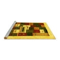 thumbnail image 2 of Ahgly Company Machine Washable Indoor Rectangle Abstract Yellow Contemporary Area Rugs, 7' x 10', 2 of 4
