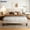 Beige, variant on Asofer Full Bed Frame with Headboard, Upholstered Platform Metal Frame, Noise Free, Dark Gray