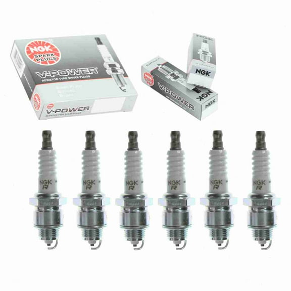 6 pc NGK V-Power Spark Plugs compatible with Chevrolet Bel Air 3.8L 3.9L L6 1950-1962