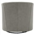 thumbnail image 3 of Walsh Top Grain Leather Swivel Chair Grey, 3 of 5