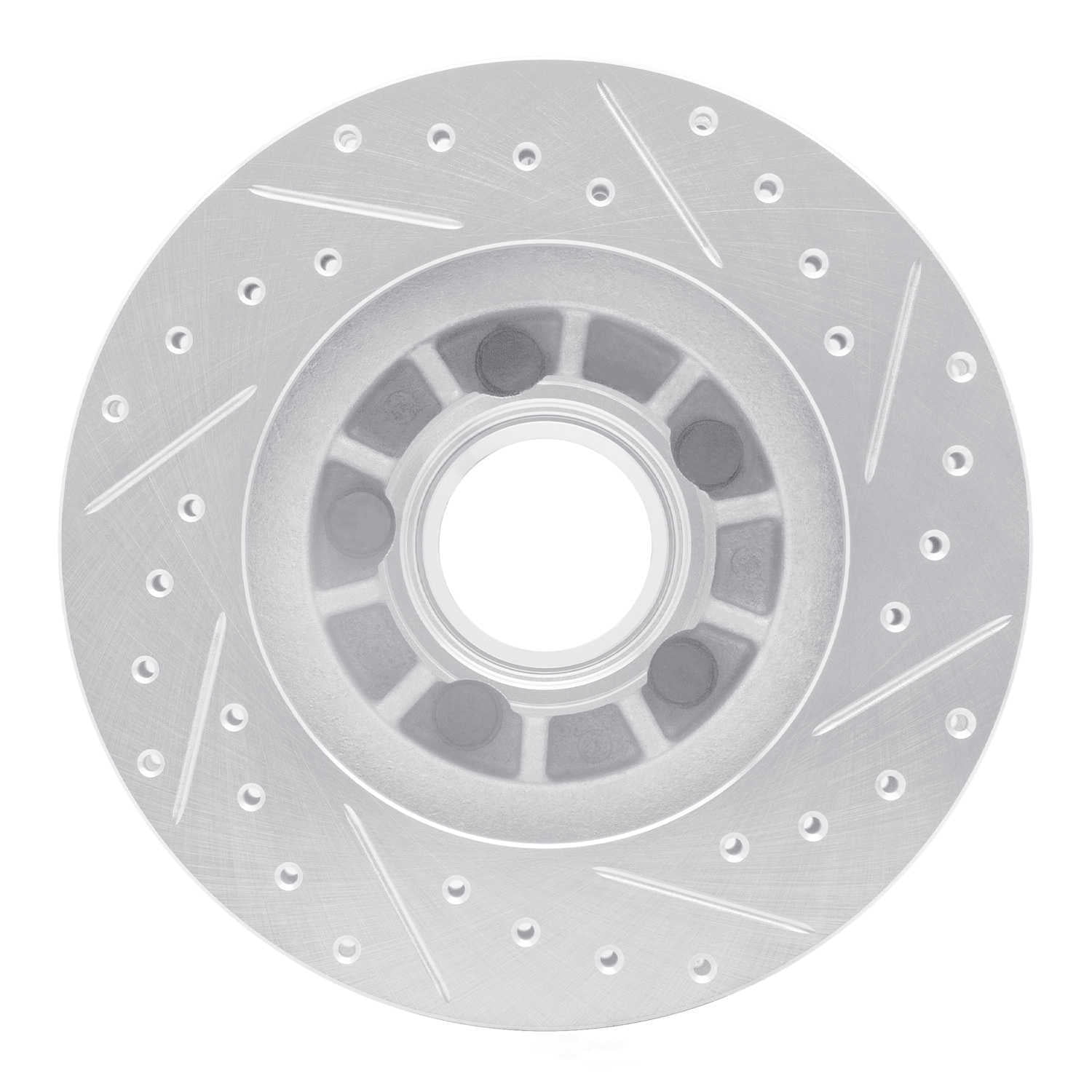 Dynamic Friction Company 631-54156L DFC Brake Rotor - Drilled And Slotted - Silver