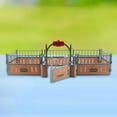 thumbnail image 6 of yotijay Realistic Horse Stable Model Farm Animal Fence for Diorama Layout Ornament Brown Brown, 6 of 9