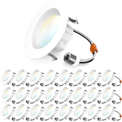 Sunco 24 Pack 4 Inch Retrofit LED Recessed Lights, 5CCT, 11W=60W, Dimmable