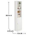 Mainstays Bathroom Storage Linen Tower with Concealed Storage and Four