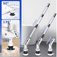 thumbnail image 2 of Electric Spin Scrubber, Cordless Cleaning Brush for Bathroom,Home, Extendable to 55”, Rechargeable Spin Brush with Adjustable Brush Head & 10 Attachments, 2 of 9
