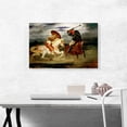 thumbnail image 2 of ARTCANVAS Two Knights Jousting in a Landscape 1824 Canvas Art Print by Eugene Delacroix - Size: 26" x 18" (1.50" Deep), 2 of 9