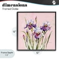 thumbnail image 4 of Stupell Industries Traditional Purple Irises on Pink Black Framed Giclee Art, 12 x 12, by Susan Winget, 4 of 8