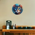 thumbnail image 5 of Round Metal Tin Sign Rustic Wall Decor Cat Portrait Round Metal Sign Plaque for Home Garden Kitchen Bar Cafe Restaurant Garage Retro Vintage Wall Art 8x8 Inch, 5 of 8
