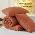 thumbnail image 4 of U by Bedsure 3 Pieces Queen Comforter Bedding Set, Red Comforter Set for All Seasons, 1 Lightweight Prewashed Comforter and 2 Pillowcases,Queen,Spice Route, 4 of 7