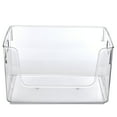 thumbnail image 3 of (3 pack) Mainstays Clear Glossy Plastic Open Front Organizer Bin , Single Size Organizer Bin, Adult Size, 3 of 8