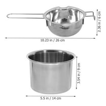 Niceauty Double Pot For Chocolate Stainless Steel Restaurants 1Set
