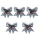 thumbnail image 2 of Navidad Bowknot Adorno brillante Lentejuelas brillantes Conos Hojas Corbata Arte Decoración de fiesta Decoración de puerta al aire libre Plata 5 piezas Inevent HA009474-03, 2 of 7