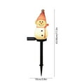 thumbnail image 3 of Uutvery Solar Christmas Snowman Ground Light, Resin Garden Patio Decor with Auto Dusk to Dawn, Waterproof, for Outdoor Ambiance, 3 of 6