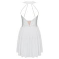 thumbnail image 2 of Sinleey Robe de Patinage Artistique Scintillante pour Filles avec Strass, Robe de Danse Ballet Contemporaine Lyrique Blanche 8, 2 of 5