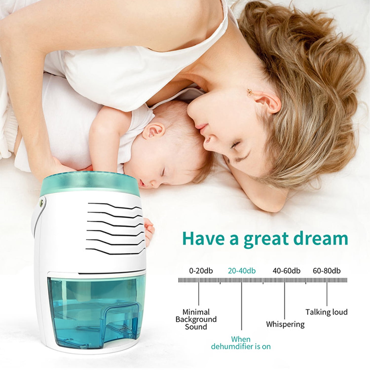 ABCPOW Dehumidifier for Home Room,Portable Handle Small Room Dehumidifier with Auto Shut-Off Energy Saving Quiet 3-Colors Lights Dehumidifiers for Bedroom Bathroom RV Closet Garage