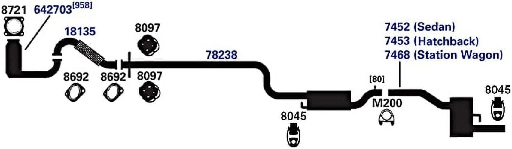 AP Exhaust Exhaust Pipe Fits select: 2000-2004 FORD FOCUS