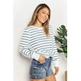 thumbnail image 4 of Double Take Striped Long Sleeve Round Neck Top, 4 of 4
