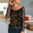 thumbnail image 3 of DPTALR Blouse T-shirt à Manches Longues en Dentelle Imprimée Décontractée pour Femmes, 3 of 5