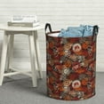 thumbnail image 6 of Sikiie Coffee Stamp Print Round Dirty Clothes Basket, Waterproof Standing Foldable Storage Basket, for Laundry Room, Bedroom, Bathroom Storage-Medium, 6 of 6