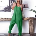 thumbnail image 2 of XIAfhje Jumpsuits For Women Casual Summer Rompers Sleeveless Loose V Neck Baggy Overalls Y2K Jumpers With Pockets, 2 of 7