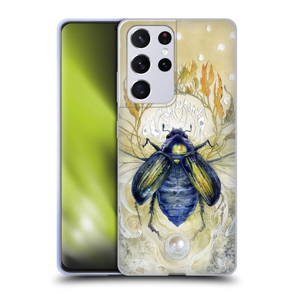 Head Case Designs Officially Licensed Stephanie Law Immortal Ephemera Scarab Soft Gel Case Compatible with Samsung Galaxy S21 Ultra 5G