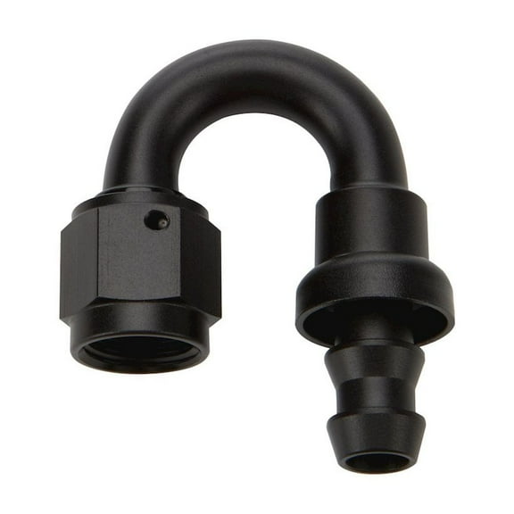 Allstar Performance Pushlock Hose End Black 180 Deg Elbow -10