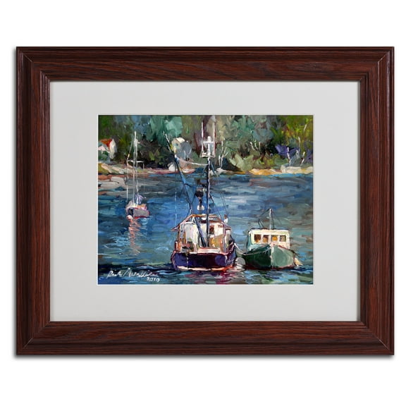 Richard Wallich 'Waiting to Ride' Matted Framed Art
