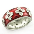 thumbnail image 1 of Women Rhodium 925 Sterling Silver Ring with Epoxy in Rose - Size 9, 1 of 1