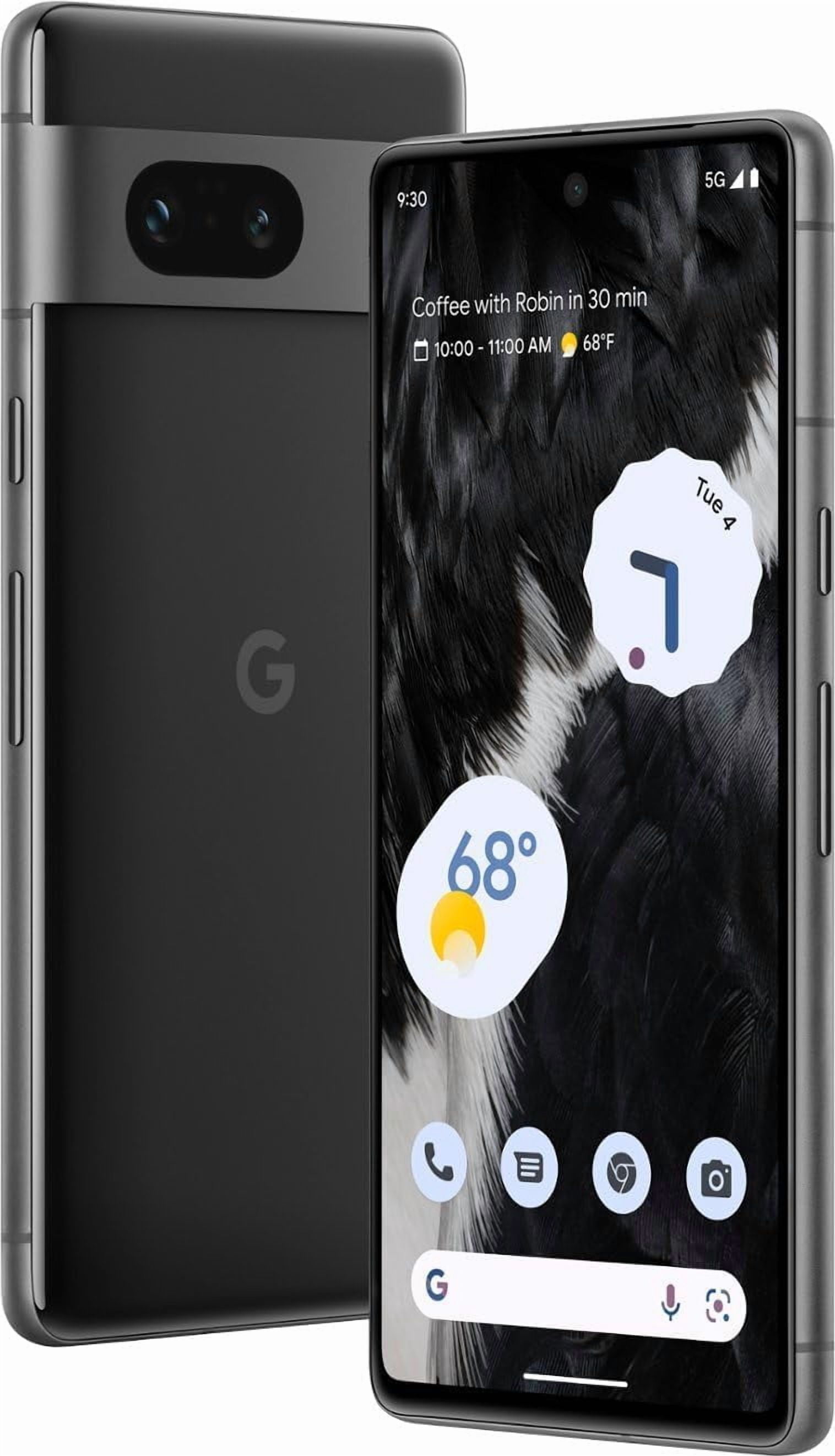 Restored Google Pixel 7 5G, 128GB, Obsidian - Unlocked (Refurbished)