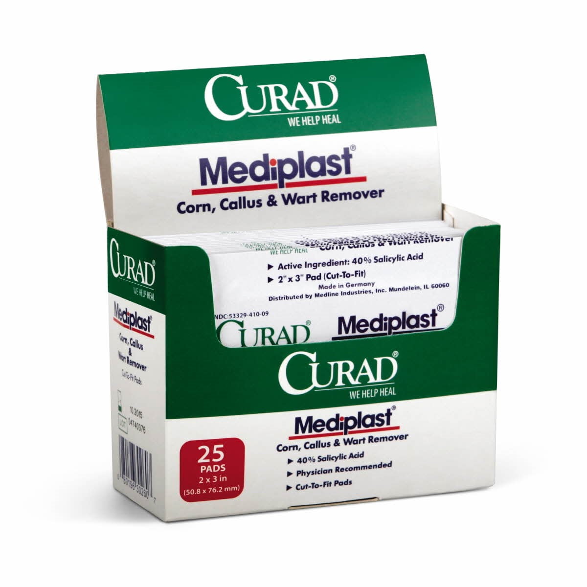 Curad Mediplast Wart Pads, 25 Count