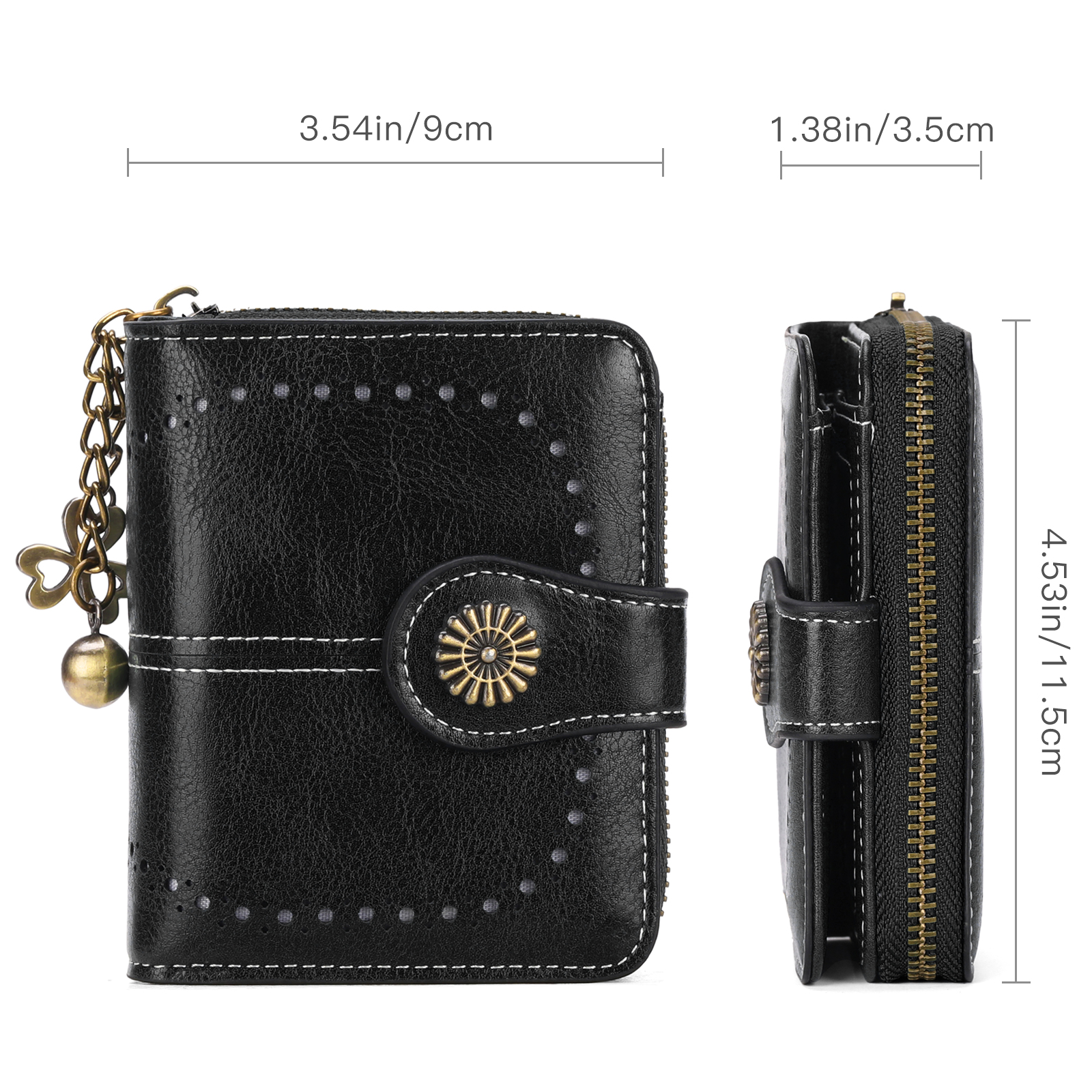 GOIACII Womens Small Leather Bifold Wallet photo 2