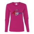 thumbnail image 2 of Wild Bobby, Classic Ford Mustang Car Logo, Cars and Trucks, Womens Graphic Long Sleeve T-Shirt, Fuschia, Small, 2 of 3
