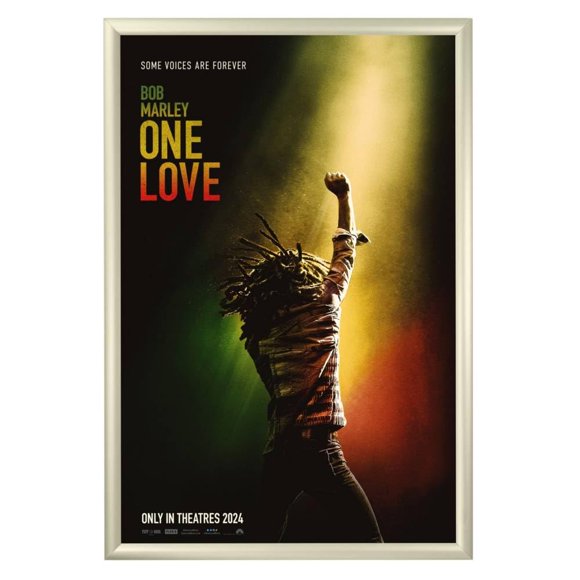 SnapeZo Poster Frame 24x36 Inches, Off-White 1.2 Inch Aluminum Profile, Front-Loading Snap Frame, Wall Mounting, Premium Series
