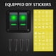 thumbnail image 2 of Interruptor basculante, interruptor basculante de 2 bandas Panel de interruptor basculante Panel de interruptor de palanca de luz LED Diseño a prueba de futuro, 2 of 4