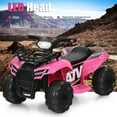 thumbnail image 4 of Costway 6V Kids ATV Quad Electric Ride On Car Toy Toddler w/LED Light&MP3 Pink, 4 of 10