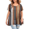 thumbnail image 1 of Ovzne Robes pour Femmes 2025 Robe pour Femme Robe Ample à Manches Courtes Style Rétro à la Mode Imprimé Col Rond Grande Taille Robe Col Rond pour Femmes Robe d'Été à Manches Courtes Imprimé, 1 of 6