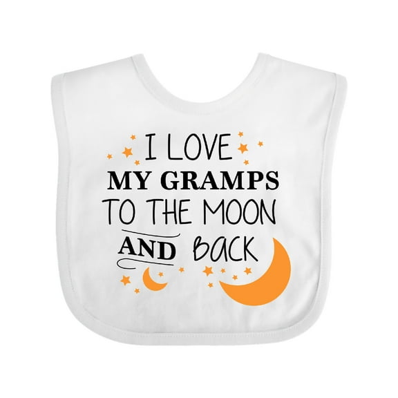 Inktastic I Love My Gramps to the Moon and Back Boys or Girls Baby Bib