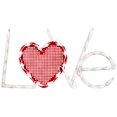 thumbnail image 3 of Northlight Lighted "Love" with Heart Valentine's Day Window Silhouette - 17" - White and Red, 3 of 9