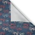 thumbnail image 4 of Ambesonne Bicycle Valance Pack of 2, Bike Sketches on Blue, 42"X18", Multicolor, 4 of 5